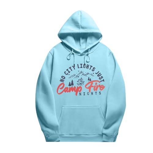 Genérico Sudadera Vintage Gris Mujer No Just Nights Hoodie Women No Just Nights Sweatshirt Men Sudadera Ancha Mujer Cremallera (Light Blue, XXL)