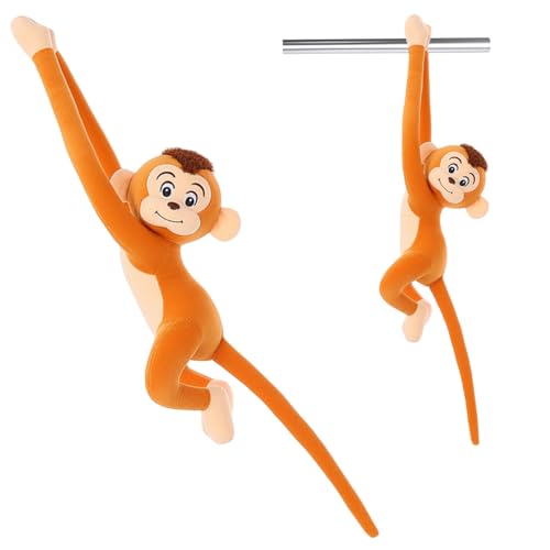 Takingup Adorable Animal en Peluche de Singe Suspendu de 27, 6 Pouces avec Longues Mains, Jouet en Peluche Doux et Confortable pour Rideau, Voiture,...