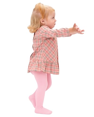 Image of Stelle Toddler Girls Tights Baby Cable Knit Stockings Thick Cotton Legging | Thick Cotton Legging, Winter Warm Pantyhose, Footed, Thermal, Ribbed, Sweater Panty Hose, Under Dress, 3 Pairs, 12-18 Months