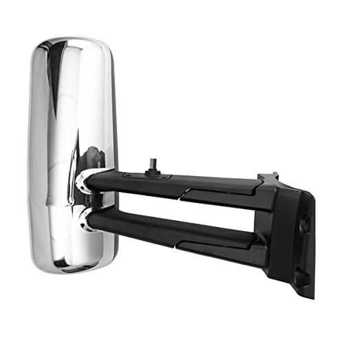 High Soar Chrome Door Mirror Assembly For Kenworth T680 T880, Replacement Mirror For Kenworth T680, Heated & Motorized, Passenger / Right Side #TOP6