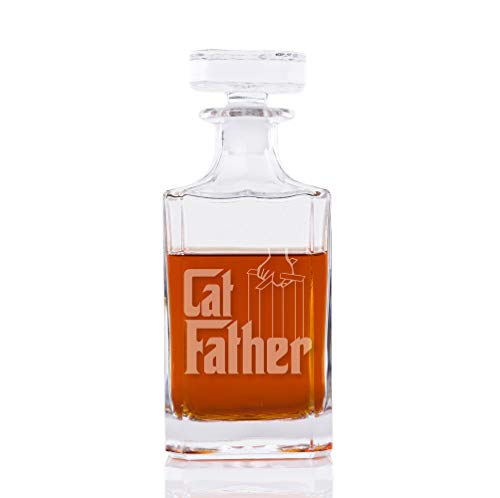 Cat Father Engraved Decanter 26-ounce