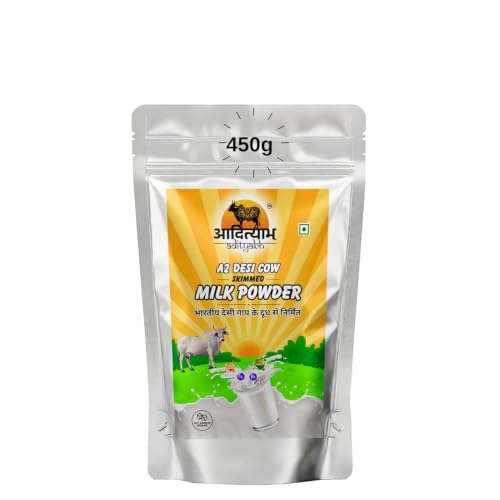 Image of A2 Cow Skimmed Milk Powder 450g (Pack of 1) | Clean & Natural | No Added Sugar | No Preservatives | Nutrient-Rich Dairy Powder | Ideal for Tea, Coffee & Daily Kitchen Use