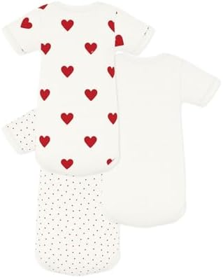 プチバトー　①②　ハート　セット ハートプリント足なしロンパース | ベビー服・子供服通販の