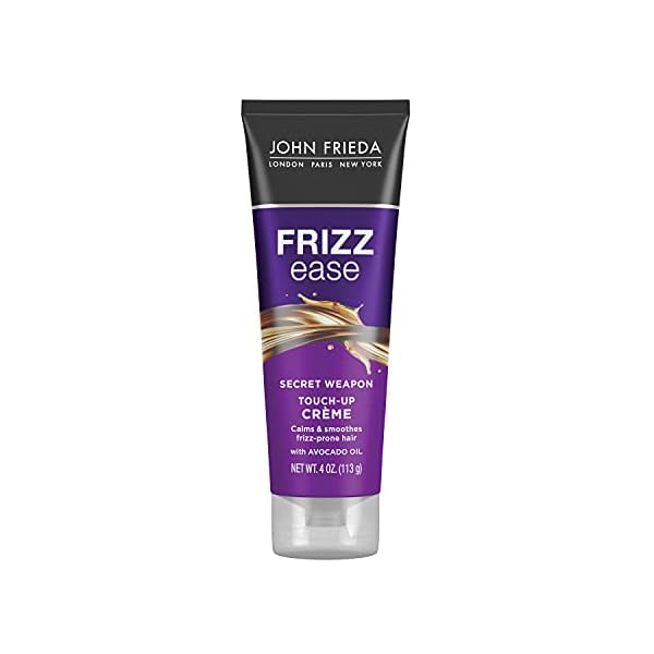 John Frieda Frizz Ease Secret Weapon Anti-Frizz Styling Cream, Frizz Control Touch-Up Crème with Avocado Oil, Helps to Calm and Smooth Frizz-prone Hair, 4 Ounce