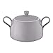 Seltmann 001.744636 Coup Fine Dining Bol rond en porcelaine Gris avec couvercle Gris uni 3 l 30 cm Hauteur 16,1 cm