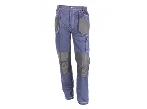 Juba Pantalón Multibolsillos 68% algodón, 30% poliéster y 2% Elastano, 260 g/m², Marino con Detalles Negros, XS