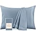 Mellanni Luxury Pillowcase Set Brushed Microfiber 1800 Bedding - Wrinkle, Fade, Stain Resistant - Hypoallergenic (Set of 2 Standard Size, Blue Hydrangea)