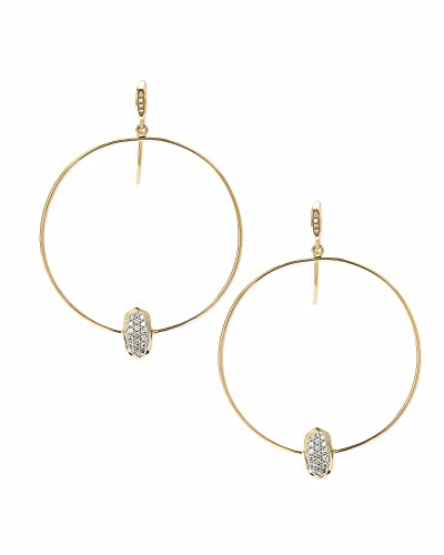 Kendra Scott Elora Earrings in 14k Yellow Gold, Fine Jewelry for Women, White Diamond