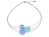 Effektvoll schlichtes Design Adi Modeschmuck 3-strängiger Halsreif\