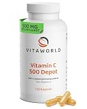 Vitamin C Depot – Vitamin C Kapseln hochdosiert 500mg mit zeitverzögerter...