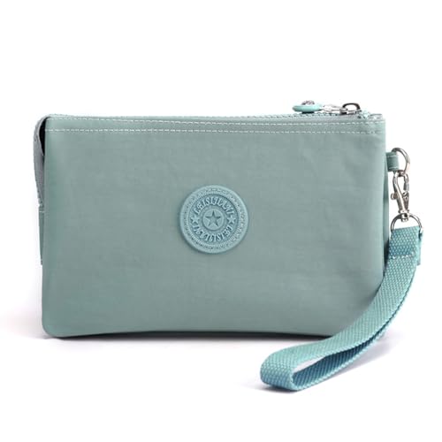 Lista de Monederos para Mujer - solo los mejores. 41 Monedero de Mujer, Cartera para Mujer, 5 Compartimentos, Diseño con Cremallera para Evitar Caídas, Gran Abertura para Acceder Fácilmente a los Objetos, con una Correa para la...