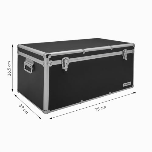 Foto von ANNDORA SHOPPING-WELTEN Aluminium-Rahmenkoffer Transport-Box, Koffer in Schwarz mit 82 Liter Volumen