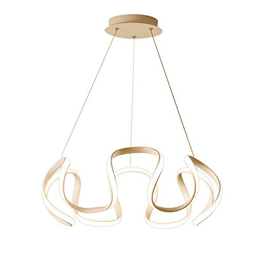 Zzyjyalg Modern Dimmable Led Pendant Lamps Bar Creative Round Ring Design Hanging Lamps With Remote Control Chandelier For Living Room Dining Room Island Table Stair Loft (Color : White) #TOP10
