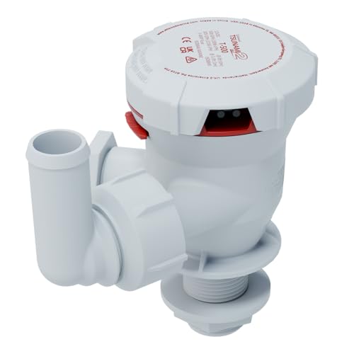 Attwood Tsunami Mk2 Aerator Pump T500 (12V), 500 GPH, Seacock with Fittings (Elbow & Straight). Direct Replacement for Attwood 4643-7, 5643-4