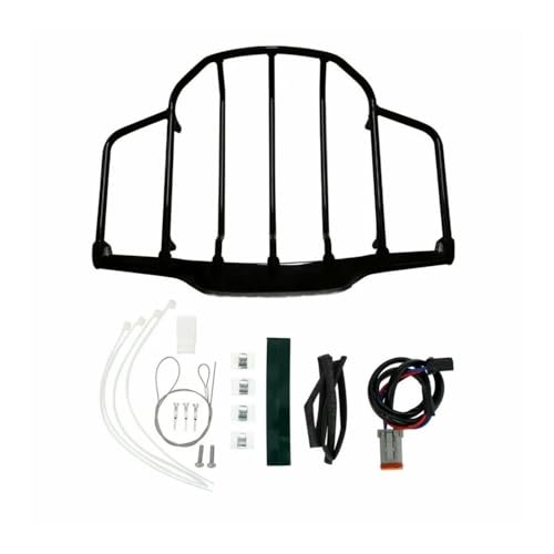 Porte-Bagages de Coffre Moto avec Éclairage LED Intégré pour Road King et Tour Pak