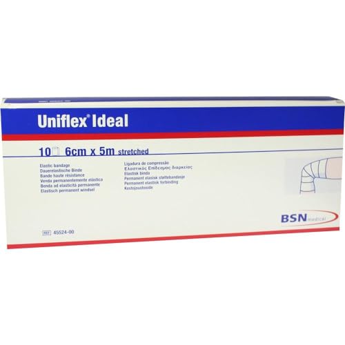 Uniflex Ideal - Compresas (6 cm x 5 m, 10 unidades), color blanco