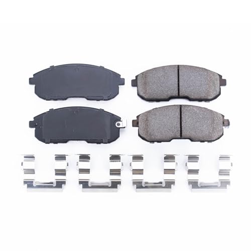 Image of PowerStop Front Brake Pads for Infiniti G20 1999-02 |I30 1996-99 |Nissan Altima 1993-01 |Maxima 1989-99 |Sentra 2000-06 |SX4 2007-08 - Z17 Ceramic Brake Pads with Installation Hardware, 17-430