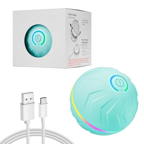 犬のおもちゃ 自動 犬 ボール電動 ペット用 動くボール Type-C充電式 知育玩具 人気 頑丈 大型犬 ストレス解消 運動不足対策 日常トレーニングにも最適 (オレンジ色) (T01ライトブルー)