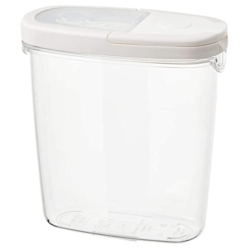 Ikea Polypropylene Plastic Jar With Lid – 1.3L, Set of 4, White, Transparent