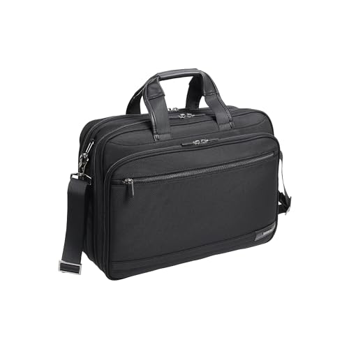 ビジネスバッグ メンズ 2way 【イグニス2】 大容量 B4対応 15.6インチ PC収納可 マチ拡張 セットアップ可 ブリーフケース 出張対応 ブラック No.15863