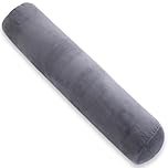 AS AWESLING Body Pillow for Adults, Full BodyPilllow for sleeping, Long Round Cervical Pillow, Bolster Pillow, Side Sleeper BodyPillow with Cover (GREY, 120 x 20 CM)