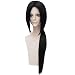 QIYUN.Z Naruto Uchiha Itachi Peluca Cosplay de pelo liso con cola de caballo larga y negra