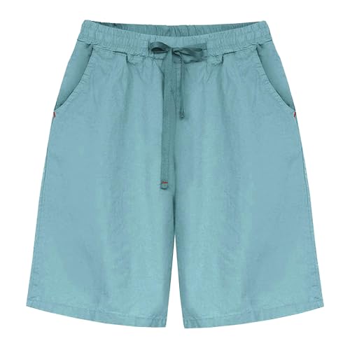 Bermuda grande taille femme confortable à taille élastique avec poches