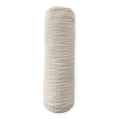 Image of SwaddleDesigns Cotton Muslin Swaddle Blanket, Receiving Blanket for Baby Boys & Girls, Best Registry Gift, 46x46 inches, Oatmeal