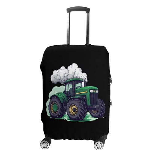 Tractor Green Luggage Cover Suitcase Protector Travel Baggage Covers for Men Women L