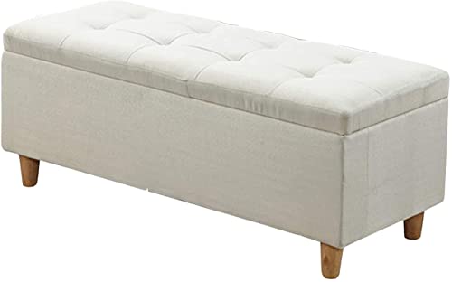 Banc de rangement tissu 31 po coffre de rangement chaussures bout de canapé