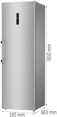 Gorenje R 619 CSXL6 Kühlschrank / 185 cm/Inverter Kompressor/CrispZone mit Feuchteregler/AdaptTech/Umluftkühlsystem/Schnellkühlfunktion/Kühlteil 384 l/EEK C/Inox Look, Edelstahl- Look