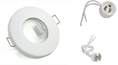 Faretto da incasso IP65, bianco laccato, bagno