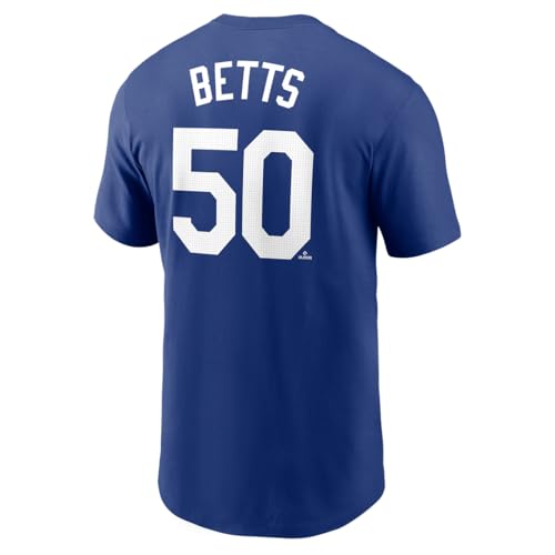 Nike Mens Mookie Betts Los Angeles Dodgers 2025 World Series Champions Name & Number T-Shirt - Royal (US Alpha X-Large Regular Regular Blue)