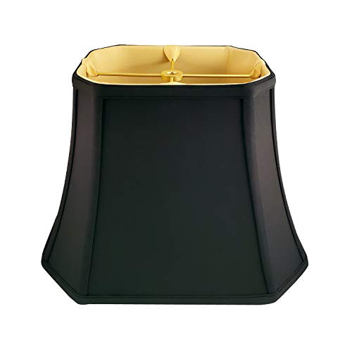 Royal Designs Rectangle Cut Corner Lamp Shade, Beige, (7 x 9)" x (10.25 x 16)" x 12.25"