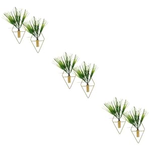 Toddmomy 6 Stuks wandgemonteerde potplant valse plantenornamenten kunstgras decor plantendecor huisdecoratie nep bonsai in pot wanddecoratie bonsai groene planten versieren bloemenstandaard