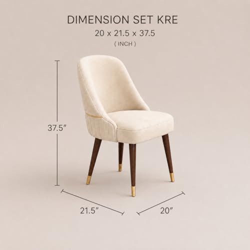 Image of WOODEN SPACE 6-Seater Wooden Dining Table Set | Nano Composite Marble Top | Solid Wood Base | Modern Dining Room Furniture with 6 Chairs (Beige Grand Aura)