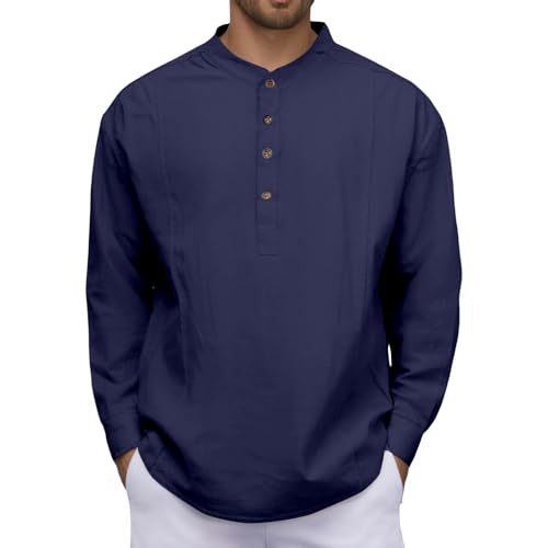 Chemise pour hommes blanche à manches longues chic et casual pour le travail et le quotidien