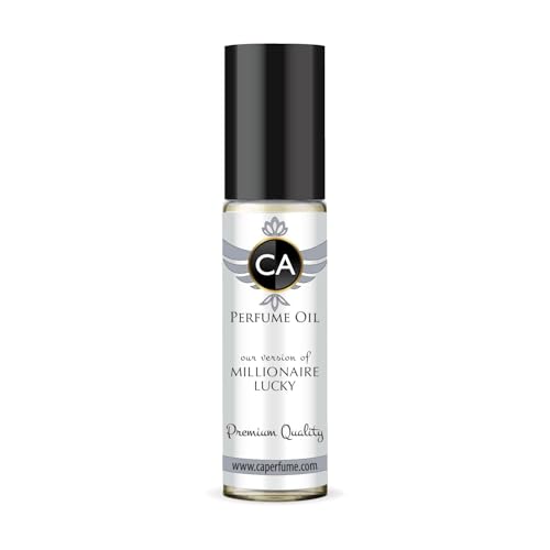 CA Perfume Impression of Millionaire Lucky for Men Eau De Parfum Woody Scent Long Lasting Cologne for Men Travel Size TSA Ready for Day and Night Wear 0.33 Fl Oz 10ml