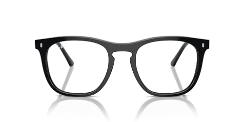 Ray-Ban Rx2210Vf Low Bridge Fit Square Prescription Eyewear Frames, Black/Demo Lens, 53 mm