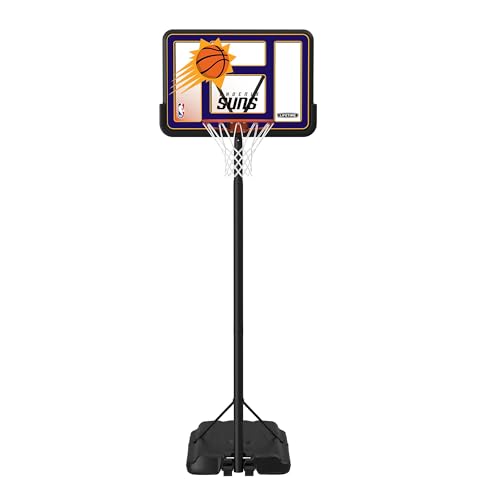 Image of Lifetime NBA Phoenix Suns Portable Basketball Hoop, Adjustable Height 7.5-10 Ft, 44 Inch Shatterproof Fusion Backboard, Base with Wheels