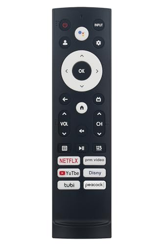 Replace Voice Remote Control fit for Hisense 4K UHD Smart Google TV 43A65K 50A65K 55A65K 65A65K 75A65K 85UX 43A7N 50A7N 55A7N 65A7N 55U7G 75U7H 43A53FUA 43A68H 43A6H 50A6H 55U78H 65A65H 75A6H 75U65H
