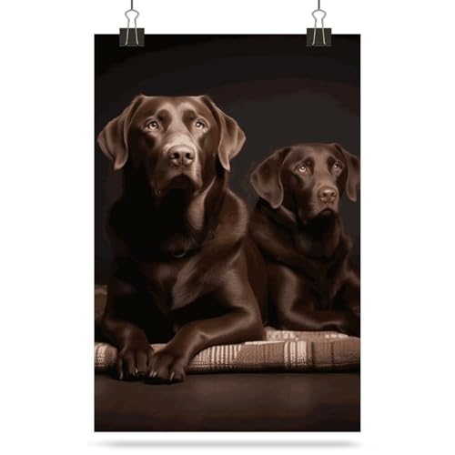 Poster mural Labrador Retriever marron papier adhésif amovible bureau - 8