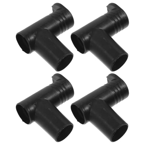FONDOTIN 4 piezas Conector de Ángulo Recto para Perchero de Ropa Accesorio Práctico y Decorativo para Estantes Plástico Instalación sin Herramientas de Negras