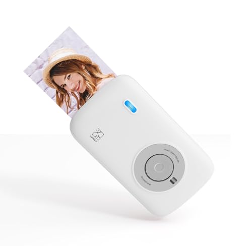 Image of HPRT CP2100 Portable Photo Printer for iPhone & Android, 2 * 3 Instant Color Mini Printer, Bluetooth 5.0, Type-C Charging, Dye-Sublimation Tech, Initial 10 Sheets Included