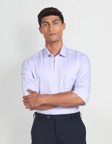 Image of Arrow Slim Fit Mens Formal Shirt - 100% Cotton, Breathable & Comfortable, Full Sleeves Shirts for Men