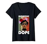 Photo Gallery donna unapologetically dope afro americano afro nero storia maglietta con collo a v Photo Gallery donna unapologetically dope afro americano afro nero storia maglietta con collo a v
