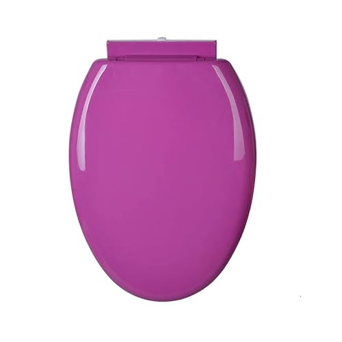 FLYIODFCXV Toilet seat, Elongated Toilet Seat with Soft Close Lid Adjustable Hinge Hardware Slow Feature(Purple)