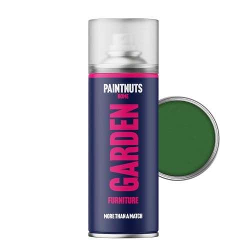 Paintnuts Garden Furniture Paint - RAL-6001 - EMERALD GREEN Satin 400ml Spray Can