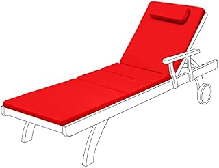 Gardenista Garden Sunlounger Replacement Pad | Sun lounger Recliner Patio Furniture Hypoallergenic Cushion | Water Resistant Fibre Filled | Durable Thick & Comfortable (Grey)