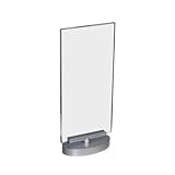 Acrylglas Werbeaufsteller / Speisekartenhalter / Werbeschild / DIN Lang (1/3 DIN A4) Hochformat drehbar um 360°